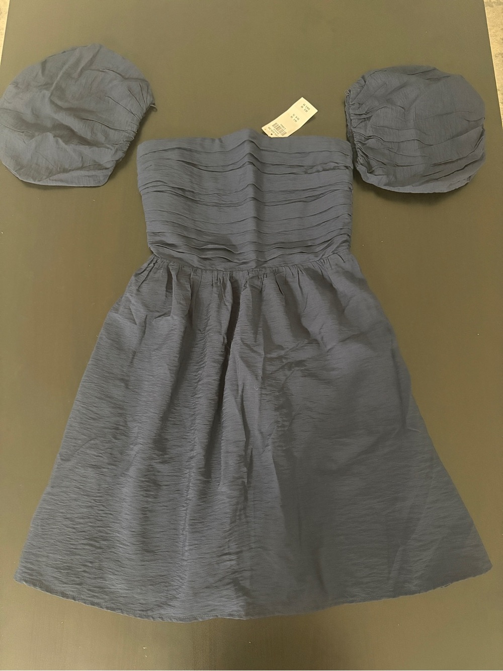 Abercrombie & Fitch Blue Strapless Ruffle Mini Dress Women's XS NWT